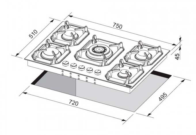 Габариты газовых плит для кухни